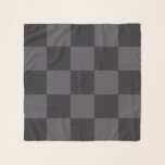 Monochrome schwarzgraue kroatische karierte Skarbe Schal<br><div class="desc">Dieser monochromatische Schal weist ein gewagtes geometrisches Muster auf,  das berühmte kroatische Schachbrett in schwarz/grau-Ausführung.</div>