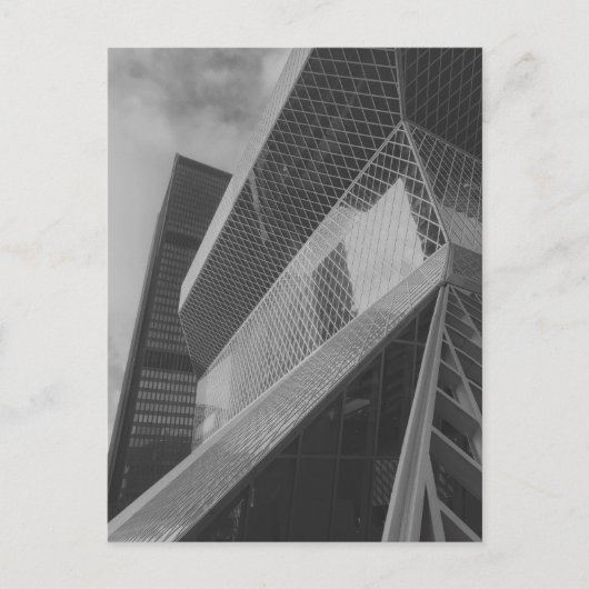 Monochrome Seattle Modern Architecture Library Postkarte (Vorderseite)