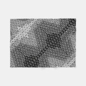Monochrome Sechseck-Gitter-Decke Fleecedecke (Vorderseite (Horizontal))
