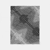 Monochrome Sechseck-Gitter-Decke Fleecedecke (Vorderseite)
