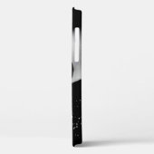 Monochrome sensuale Frauenlippen in schwarzem Rahm Case-Mate iPhone Hülle (Rückseite / Links)