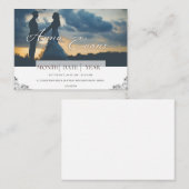 Monochrome Sentiment Wedding Invitation Card Begleitkarte (Vorne/Hinten)