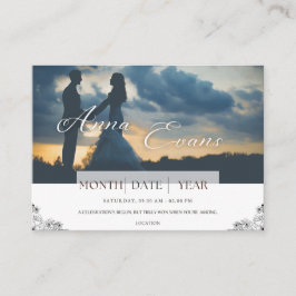 Monochrome Sentiment Wedding Invitation Card Begleitkarte