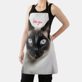 Monochrome Siamese Cat Liebe Schürze (InSitu)