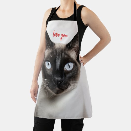 Monochrome Siamese Cat Liebe Schürze (InSitu)