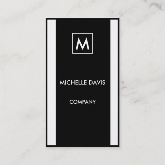 Monochrome simple 2-tone visitenkarte (Vorderseite)