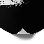 Monochrome Skeletthand mit Herz-Klassik Poster (Ecke)