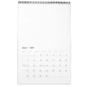 Monochrome Skull Art Kalender (Mär 2027)
