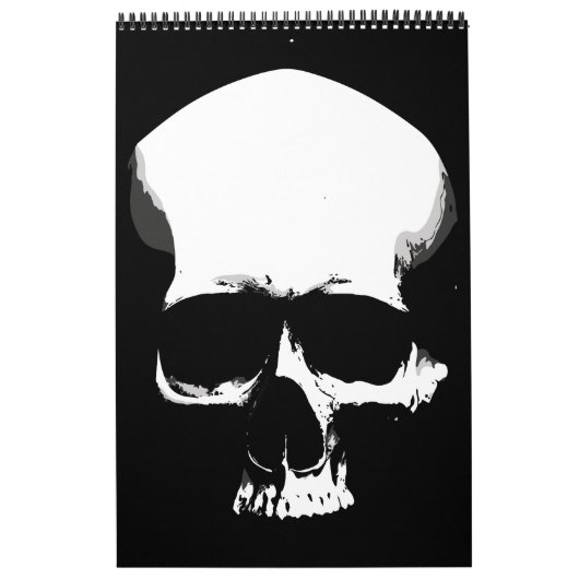 Monochrome Skull Art Kalender (Titelbild)