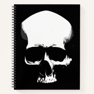 Monochrome Skull Art Notizblock