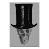 Monochrome Skull Top Hat Fotodruck (Vorne)