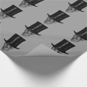 Monochrome Skull Top Hat Geschenkpapier (Ecke)