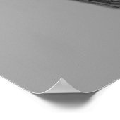 Monochrome Skull Top Hat Poster (Ecke)