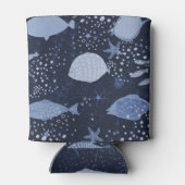 Monochrome sleeping fishes, dark pattern. dosenkühler (Rückseite)