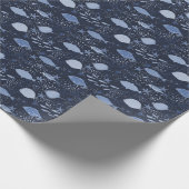 Monochrome sleeping fishes, dark pattern. geschenkpapier (Ecke)