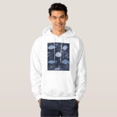 Monochrome sleeping fishes, dark pattern. hoodie (Vorne ganz)