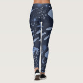 Monochrome sleeping fishes, dark pattern. leggings (Rückseite)