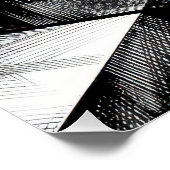 Monochrome Slinky Tumbling Down Chrome Steps Poster (Ecke)