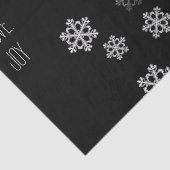 Monochrome Snowflake Weihnachtsmuster mit Skript Seidenpapier (Detail)