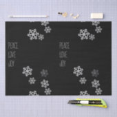 Monochrome Snowflake Weihnachtsmuster mit Skript Seidenpapier (Handwerk)