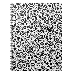 Monochrome Spiralumschaltungen Notizblock