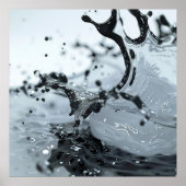 Monochrome Splash Elegance Poster (Vorne)
