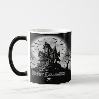 Monochrome Spukhaus-Tasse Verwandlungstasse