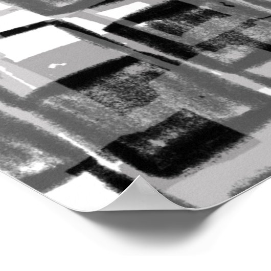 Monochrome Squares Poster (Ecke)