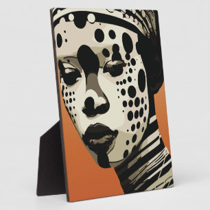 Monochrome Stammfrauen Portrait Art Fotoplatte