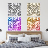 Monochrome-Star: Elegant Black & White God Is Love Bilderwand Sets (Schlafzimmer)