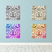 Monochrome-Star: Elegant Black & White God Is Love Bilderwand Sets (Holzboden)