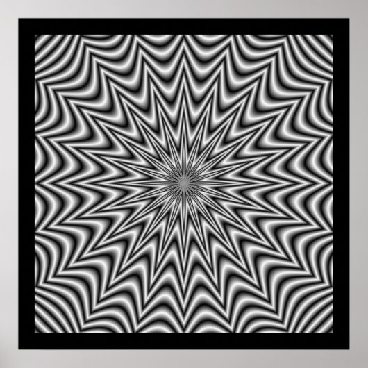 Monochrome Star-Plakat Poster (Vorne)