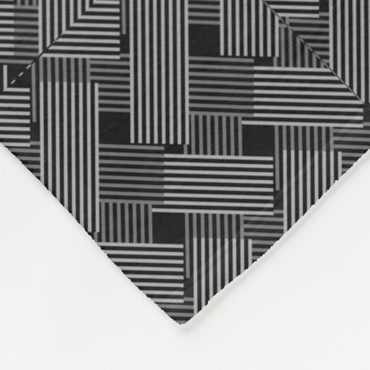 Monochrome Streifen-Block-Decke Fleecedecke (Ecke)