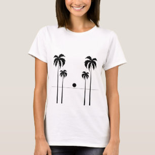 "Monochrome Sunset Palm" T-Shirt