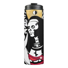 Monochrome Surrealismus: Animate Gothic Design Thermosbecher