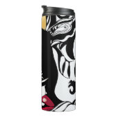 Monochrome Surrealismus: Animate Gothic Design Thermosbecher (Nach rechts gedreht)