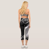 Monochrome Swirl Capri-Leggings Capri Leggings (Rückseite)