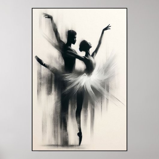Monochrome Tango-Embrace in Motion Poster (Vorne)
