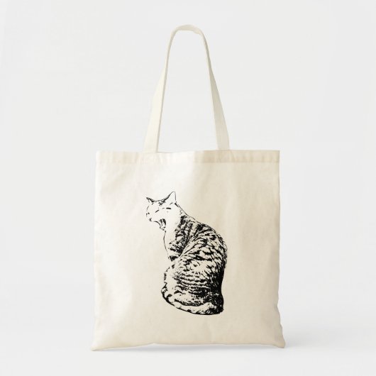 Monochrome Tasche des Tabby Cat (Vorne)
