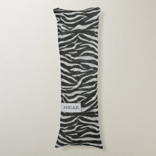 Monochrome Tierdruck und Name Seitenschläferkissen