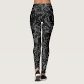 Monochrome topographische Leggings (Rückseite)