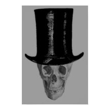 Monochrome-Totenkopf-Zylinder