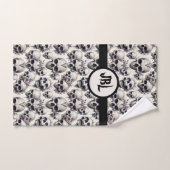 Monochrome Totenschädel Badhandtuch Set (Handtuch)