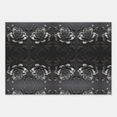 Monochrome Tree Elegance Wrapping Paper Geschenkpapier Set (Vorderseite 3)