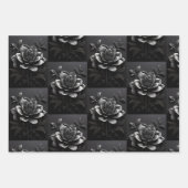 Monochrome Tree Elegance Wrapping Paper Geschenkpapier Set (Vorderseite 2)