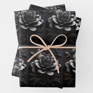 Monochrome Tree Elegance Wrapping Paper Geschenkpapier Set