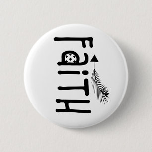 Monochrome Treue Tribal Pfeil Button