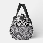 Monochrome Tribal- Bold Symmetrie in Schwarz Duffle Bag (Rechts)