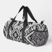 Monochrome Tribal- Bold Symmetrie in Schwarz Duffle Bag (Rechte Ecke)