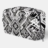 Monochrome Tribal- Bold Symmetrie in Schwarz Waschbeutel (Rechte Ecke)